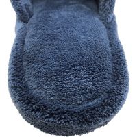 テンダイ マイクロファイバー外縫いスリッパ 紳士 ネイビー C119122 1セット(4足入)（直送品）