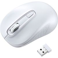 サンワサプライ ワイヤレスブルーLEDマウス 左右対称 3ボタン ホワイト MA-WBL41W 1個（直送品）