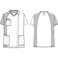 ナガイレーベン 男女兼用スクラブ ターコイズ+ネイビー LL RT-5407 1枚　スクラブ