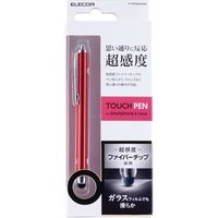 タッチペン スタイラスペン 超感度 スタンダードタイプ レッド P-TPC02RD エレコム 1個