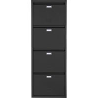 東谷 シューズラック 4段 幅500×奥行150×高さ1395mm ブラック TPN-34BK 1台（直送品）