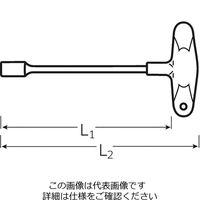 エスコ 13.0x200mm [Nut]ドライバー(T型) EA565BG-13 1本（直送品）