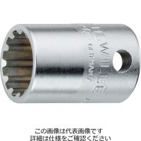 エスコ 3/8”DRx1/2” スプラインソケット EA617YP-223 1個（直送品）