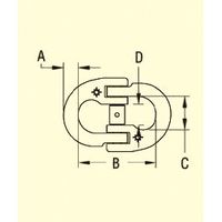 エスコ 1.9ton コネクティングリング(ステンレス製) EA638GR-4 1個（直送品）