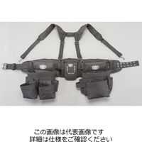 エスコ [24ポケット] ダブルツールポーチ(サスペンダー付) EA925MH-86 1個（直送品）