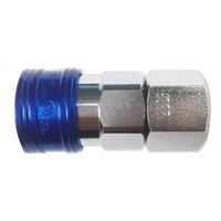 エスコ Rc 1/4” 雌ねじカップリング(エアホース用/ブルー) EA140BK-22 1セット(10個)（直送品）