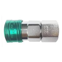 エスコ Rc 3/8” 雌ねじカップリング(エアホース用/グリーン EA140BK-34 1セット(10個)（直送品）