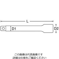 エスコ 3/4”DRx150mm エクステンションバー EA617EL-150 1セット(3個)（直送品）