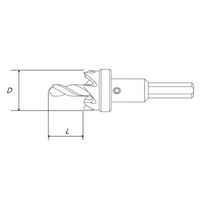 エスコ 18.0mm ホールソー(六角軸/HSS) EA824HS-18 1セット(3本)（直送品）
