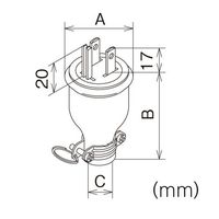 エスコ AC125V/15A 防水プラグ(接地2P) EA940BN-11 1セット(10個)（直送品）