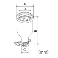 エスコ AC125V/15A 防水コネクター(接地2P) EA940BN-12 1セット(10個)（直送品）