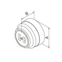 エスコ AC250V/30A 露出コンセント(3P) EA940CL-3 1セット(4個)（直送品）