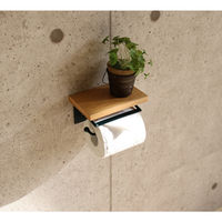 【アウトレット】【軒先渡し】【アウトレット】ヤマソロ TAO トイレットペーパーホルダー 1連 スチールグリーン×木部ナチュラル 1個（直送品）