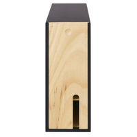 【アウトレット】ヤマソロ NOTICE（ノーティス） モデム収納 幅140mm 高さ360mm 木製 ブラック ナチュラル 77-258 1台（直送品）