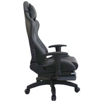 【軒先渡し】ヤマソロMonza　オフィスチェア レーシングバケットシート オットマン クッション付 グレー 1脚（直送品）