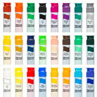 絵の具 マット水彩 ポリチューブ入り 24色セット MW24PE サクラクレパス