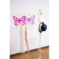 インテリアハンガーSilue バタフライ クリアピンク 6710 5本 シンコハンガー（直送品）