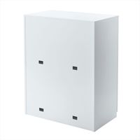 サンワサプライ パーソナルロッカー 2連2段 4人用 ダイヤル錠 幅800×奥行450×高さ1000mm ホワイト PLK-TW4W 1台（直送品）