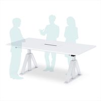 サンワサプライ 電動昇降ミーティングデスク ハイ 幅1800×奥行900×高さ623～1273mm ホワイト ERD-MTGN18090W 1台（直送品）