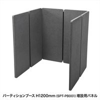 サンワサプライ パーティションブース 増結用パネル 幅500×奥行30×高さ1200mm（パネル1枚あたり） グレー SPT-PB001PN 1セット（直送品）