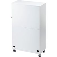 サンワサプライ テレワーク向けカートデスク 省スペース シリンダー錠 幅802×奥行728×高さ1250mm ホワイト RAC-TW01 1個（直送品）