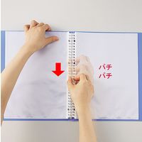 リヒトラブ AQUA DROPs クリヤーブック 交換式 A4S 30穴 15ポケット 青緑 N-5015-28 1セット（2冊）