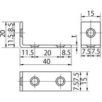New Hikari （ニューヒカリ） ステンレス特厚金折 20×40×15 SH-RSA40-2040 清水 1セット（100個入）（直送品）