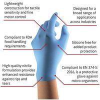 アンセル ニトリルゴム使い捨て手袋 エッジ 82ー134 S(100枚入) 82-134-7 1箱(100枚)（直送品）