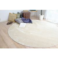 スミノエ BIG SIZE RUG カーム ラグ 防炎 防音 円形 2000×2000mm アイボリー 4549781001746 1枚（直送品）