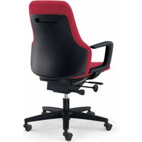 【組立設置込】コクヨ グーフォ オフィスチェア ハイバック C型肘 ブラックシェル ゴム単輪キャスター ブラック/カーマイン 1脚（直送品）