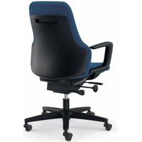 【組立設置込】コクヨ グーフォ オフィスチェア ハイバック C型肘 ブラックシェル ゴム単輪キャスター ブラック/プルシアンブルー 1脚（直送品）