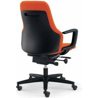 【組立設置込】コクヨ グーフォ オフィスチェア ハイバック C型肘 ブラックシェル ゴム単輪キャスター ブラック/タンジェリン 1脚（直送品）