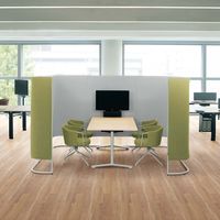 【組立設置込】コクヨ インフレーム チェアースクリーンブース 4～6人用 幅2730×奥行2330×高さ1350mm SN-TC613WGN7EN（直送品）