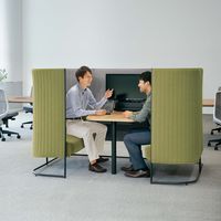 【組立設置込】コクヨ インフレーム ソファースクリーンブース 4人用 幅2130×奥行1430×高さ1350mm SN-TS413BMAWGNEDNN（直送品）