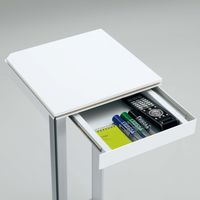 【組立設置込】コクヨ SAシリーズ 電話台 幅350×奥行350×高さ800mm ホワイト/ノーブルライトナチュラル 1台（直送品）