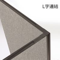 サンテック パーテーション セミオープンパネル コーナーポスト 高さ1503mm用 ブラック PF-JP15B 1個（取寄品）