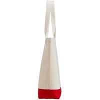 キャブ United Athle（ユナイテッドアスレ） 1460-01 トートバッグ ナチュラル/レッド M 1包（10枚入）（直送品）