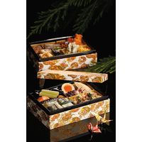 瑞光明 料理・弁当箱 琴膳シリーズ 彩友禅No.3058 ACカップ付き（1） v1325kz2iy3058ace6d1g1 1ケース（2段100組）（直送品）