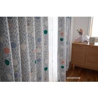 スミノエ 遮光カーテン カラーサークル 100×135cm ブルー 4549781237749 1枚