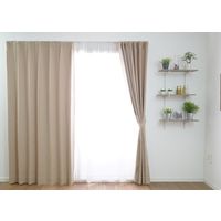 スミノエ デザインライフ プライム2 カーテン 幅2200×長さ1900mm クリーム 1セット（2枚入）（直送品）