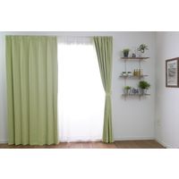 スミノエ デザインライフ プライム2 カーテン 幅1900×長さ2200mm ライトグリーン 1セット（2枚入）（直送品）