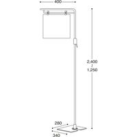 アルファ フロアスタンド（黒） KB8-0211（直送品）
