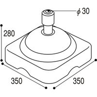 アルファ 注水型ポールスタンド（水色） SHB0070（直送品）