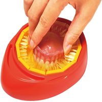 【義歯ブラシ】 入れ歯ブラシ アジャスト デンチャーブラシ(マンゴー) 690039 1個