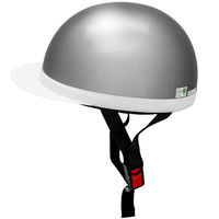 【二輪車・バイク用ヘルメット】アクアドリーム（AquaDream） 白ツバハーフヘルメットガンメタ AD-WH100-GM 1個（直送品）