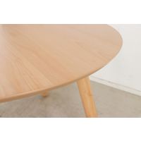 【軒先渡し】東馬 エスカ ラウンドテーブル 幅1000×奥行1000×高さ700mm ナチュラル 54671540 1台（直送品）