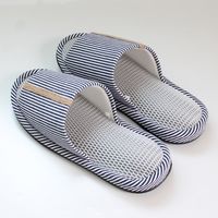 ストロング ブルーL ハニカムメッシュの外縫いスリッパ 10-4-831-09 1セット(3足)