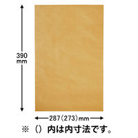 簡易宅配袋 底ガゼット型 フラップ付 287×390×G60mm 1パック（100枚入） CTF-390 今村紙工