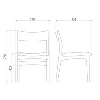 【軒先渡し】AMOCC ソアーアームレスチェア ホワイトオーク×ライトブルー CS802B(WO)-250LB 1脚（直送品）