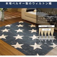 萩原 CANVAS ウィルトンラグ 1600×2300mm シェブロン グレー 240612719 1枚（直送品）